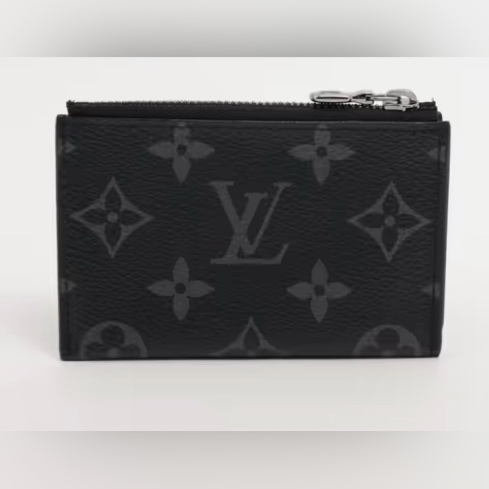 Louis Vuitton Monogram Eclipse Compact Coin Card Holder Wallet M82253 RFID CHIP - Picture 3 of 13